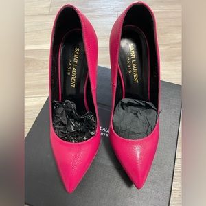 Saint Laurent Janis Platform Pumps Bubblegum pink